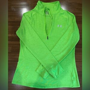 Under Armour Green Fitted Long Sleeve Quarter Zip